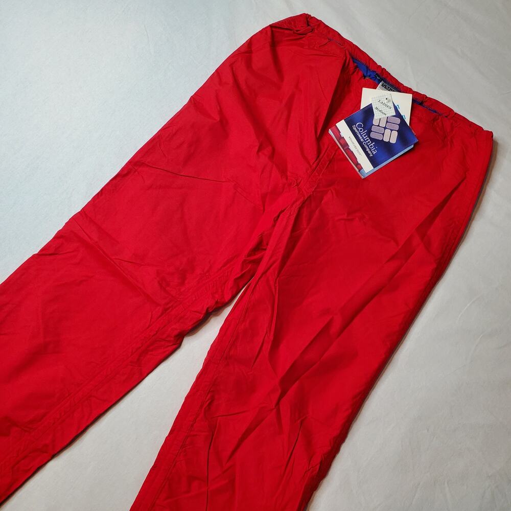 Columbia Women's Size M NWT Vintage 80s Wenatchee Windbreaker Pant Red